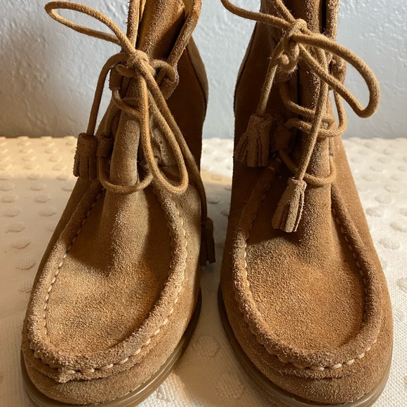 LUCKY BRAND Women's Suede Lace-Up Heeled Booties - Picture 7 of 16